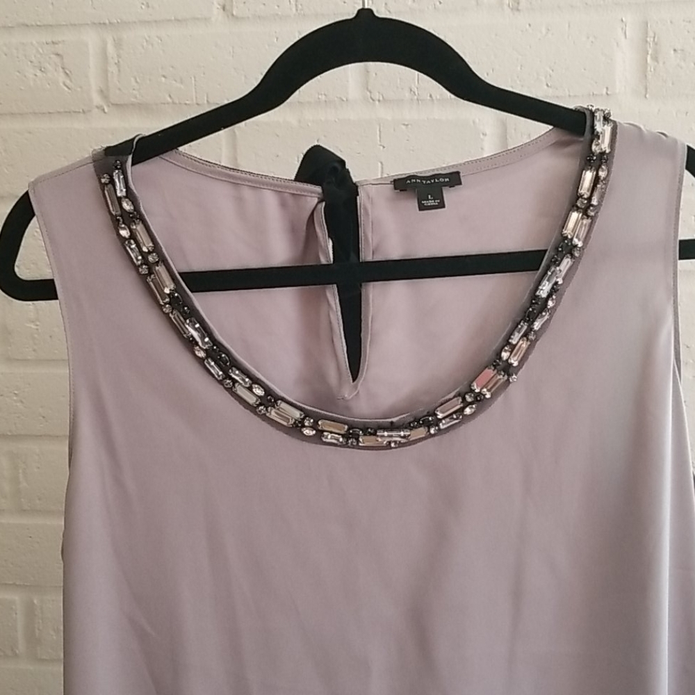 Ann Taylor top, grey, Sz L
